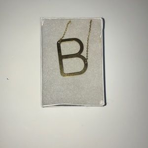 Gold “B” necklace